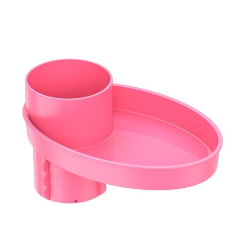 Image of Shkalacar Car Seat Snack Tray - Travel Tray Cup Holder for Kids Car Seat, with Plate Organizer Rotatable Carseat Cup Holder with Food Trays