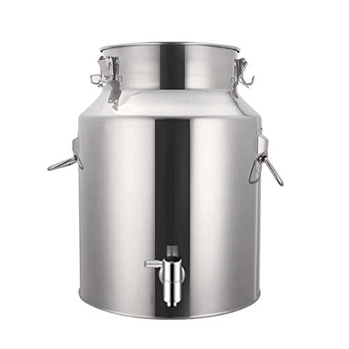 Bidon de transport de lait en inox 14 L idéal pour la ferme et la cave