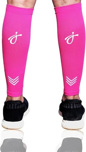 JNRIVER Calf Compression Sleeve Men and Women, Leg Compression Sleeve, 20-30mmHg Shin Split Support Footless Compression Socks Men, Varicose Vein Treatment for Legs & Pain Relief Reduce Strain &