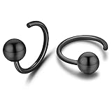 Black Half Hoop Earring 925 Sterling Silver Ball Huggie Hoop Earrings Little Ball Huggie Earring Black Hug Hoop Earring Huggy Earring for Women