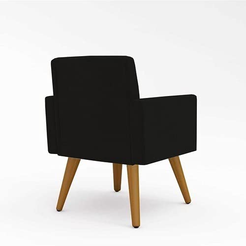 Poltrona Decorativa - Escritório - Recepção - Sala De Estar Preto
