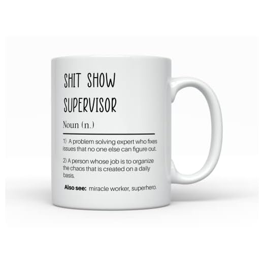 Generic Shitshow Supervisor 11oz White Ceramic Coffee Mug, Gift for Boss, Team Manager, Director