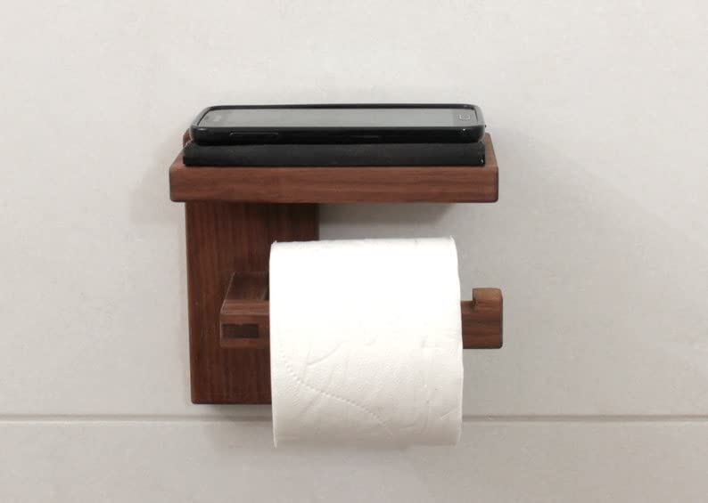 IThree Wooden Toilet Paper Holder in | Bathroom Toilet Paper roll Holder 1 Toilet Paper roll Hanger Wooden Brown Wall Toilet Roll Holder Rustic Solid Wood Tissue Holder (B0B4W4YYCJ) Amazon Price History, Amazon Price Tracker