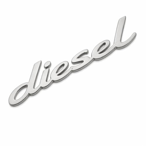 Image of VRT 3D Chrome Emblem Automotive Car, Bike Badges Logo Self Adhesive Sticker (Diesel, Silver)