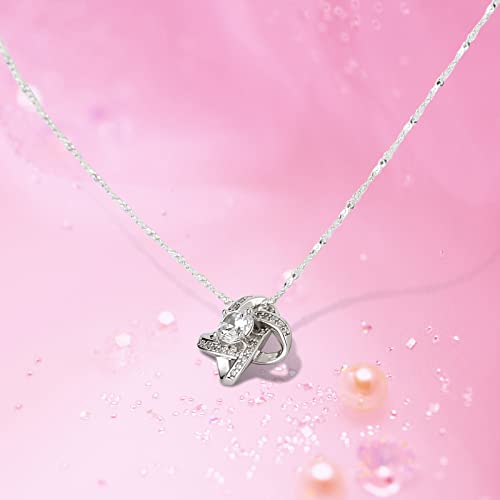 COSTWAY Mother Daughter Necklace Silver Mothers Day Jewelry Birthday Gift with Cards - Image 6