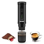 BESCOST Macchina Caffè Portatile 20 Bar, Auto-Riscaldamento 3 Min, Batteria 9600mAh USB-C, Compatibile con Capsule NS e Caffè Macinato,Libertà di Espresso Ovunque Campeggio Auto Camper Barca Ufficio