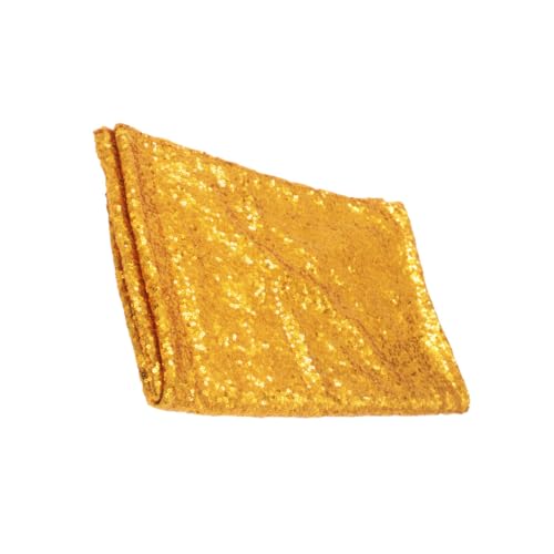 Nappe pailletée dorée haut de gamme en polyester décoratif de réception