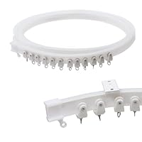 Hungbak 6m Decken-Vorhangschiene Deckenmontierte Vorhang Track Kit, flexible Raumteiler Schiene für Wohnmobil, Bad und Krankenhaus