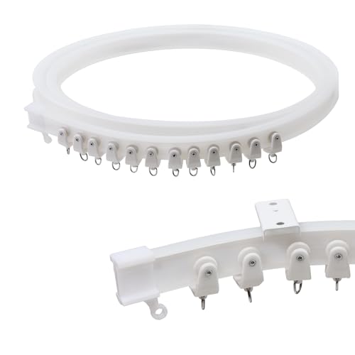 Hungbak 3m Ceiling Mounted Curtain Track Kit, Flexible Room Divider Rail for RV, Bathroom and Hospital