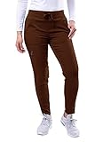 Adar Uniforms Pro Scrubs for Women - Ultimate Yoga Jogger Pants - P7104 - Coffee - XL