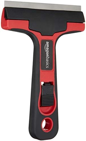 Amazon Basics 4" Glass and Tile Scraper with Soft Grip