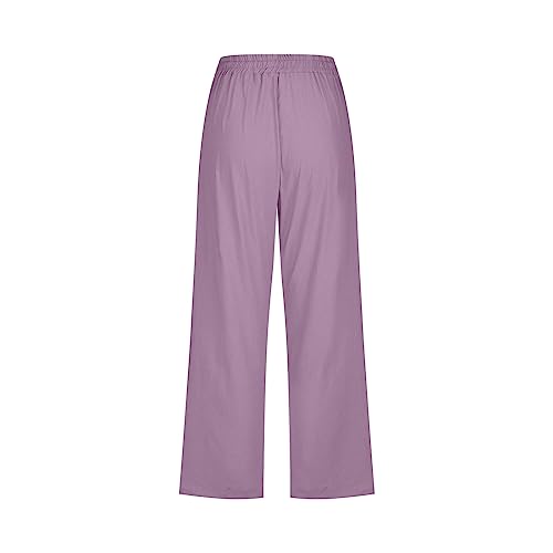 Pantacourt d'été 3/4 pour femme fluide à taille élastique - 5