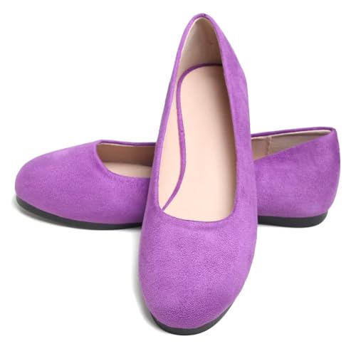 Image of Dear Time Women's Flats Comfortable Slip On Ballet Flats Soft Solid Casual Shoes