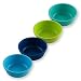 Re-Play Made in The USA 4pk Bowls for Easy Baby, Toddler, and Child Feeding - Sky Blue, Aqua, Lime Green, Navy (Under The Sea+)
