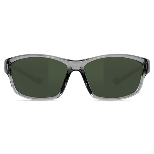 Image of BNUS Polarized Corning Glass Lens Sunglasses for Men Fishing & Driving | Durable scratch-resistant lenses, matte no-paint frame, wrap-around, great for running, cycling & all-day wear