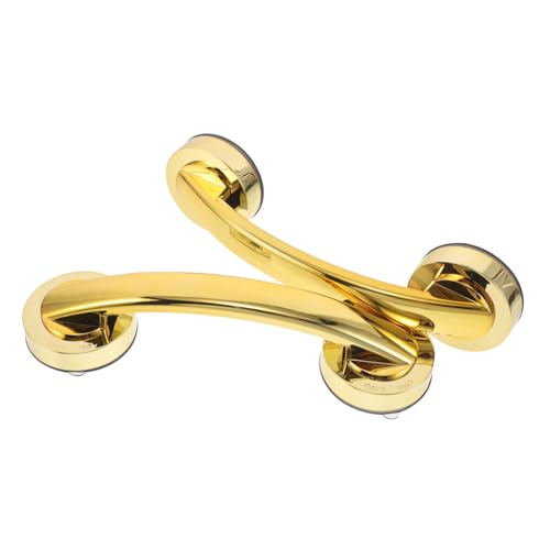 EXQUIMEUBLE 2個吸盤式粘着ハンドル 高齢者対応バスルーム用ノードリル 手すり 浴室 キッチン ガラス引き戸対応滑り止め補助グリップ