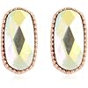 Faceted Jewel Geometric Drop Earrings - Sparkly Acrylic Crystal Statement Dangles Opalescent Oval, Hexagon, Leopard Clover, Leaf Teardrop