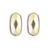 Faceted Jewel Geometric Drop Earrings - Sparkly Acrylic Crystal Statement Dangles Opalescent Oval, Hexagon, Leopard Clover, Leaf Teardrop