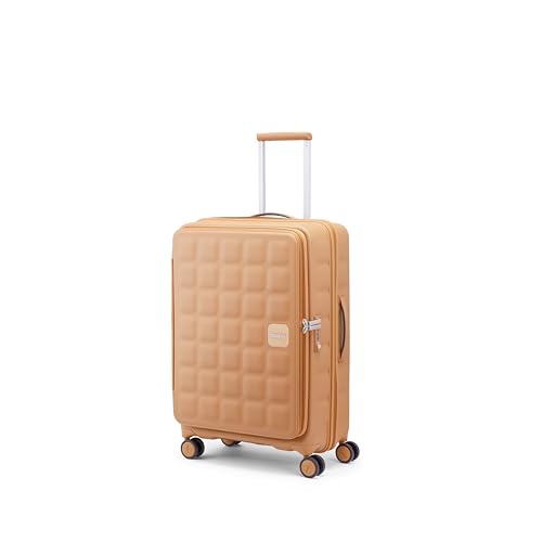 Image of American Tourister Bitbloc | Check-in Trolley Bag (68.5 cm) | 69 Ltrs | 360 8 Wheel Spinner | Hard Case | Recessed TSA Lock | 3 Years Global Warranty | Summer Sand