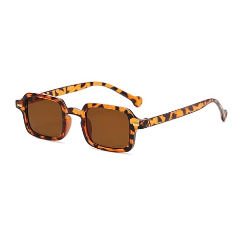 Lunettes de soleil rectangulaires pour homme style rétro classique et verres teintés