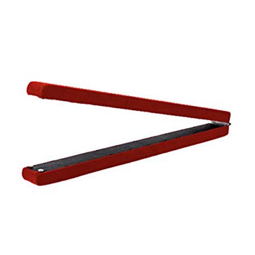 Fun!ture 7ft Folding Gymnastics Balance Beam | Faux Suede | Kids Fitness Training | Home Gym Exercise | Stainless Steel Feet | Soft-Close Hinges | Non Slip | Made in the UK (Red)