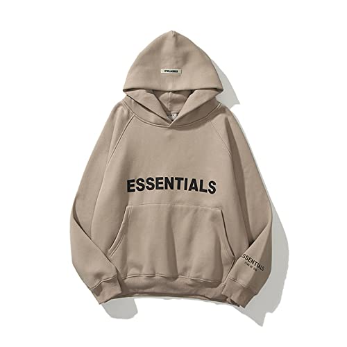 Essentials Hoodie, Doppellinie Geklebte 3D-Buchstaben Hip Hop Paare...