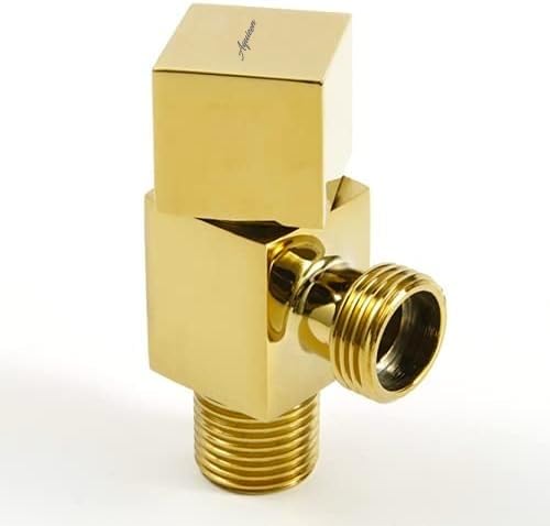 Aquieen Luxury Series Angle Valve Square with Square Wall Flange (Gold) (B0CJYJP4HJ) Amazon Price History, Amazon Price Tracker