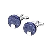 Photo Gallery charles william smart sparkle - gemelli rotondi in argento glitterato, colore: blu Photo Gallery charles william smart sparkle - gemelli rotondi in argento glitterato, colore: blu