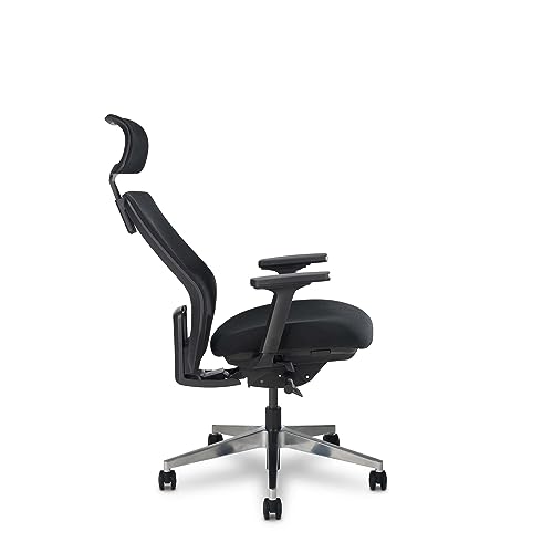 Image of UPLIFT DESK Envoke Ergonomic Office Chair - Adjustable Lumbar Support, Mesh Back, Headrest, Synchro-Tilt Recline Home Office Desk Chairs with 3-Way Arms, 300 lb Capacity (Black)