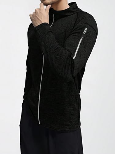 Men's Outdoor Lightweight Quick-Dry Fitness Hooded Full-Zip Sweatshirt2