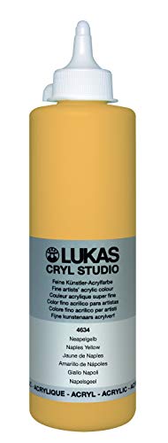 LUKAS Cryl Studio Peinture acrylique Jaune fluo 500 ml