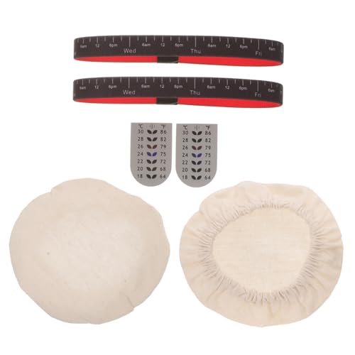 ERINGOGO サワー種スタータージャーキット付属品 発酵日マークバンド 温計ストリップ付き 耐久素材製 発酵進行管理用