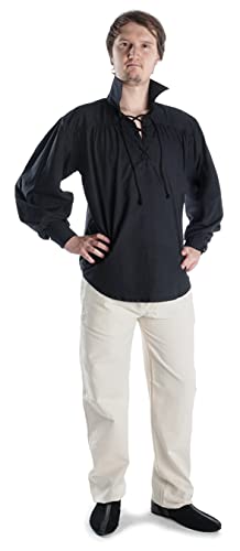 HEMAD Camicia Collare Rinascimentale Uomo - Pizzo