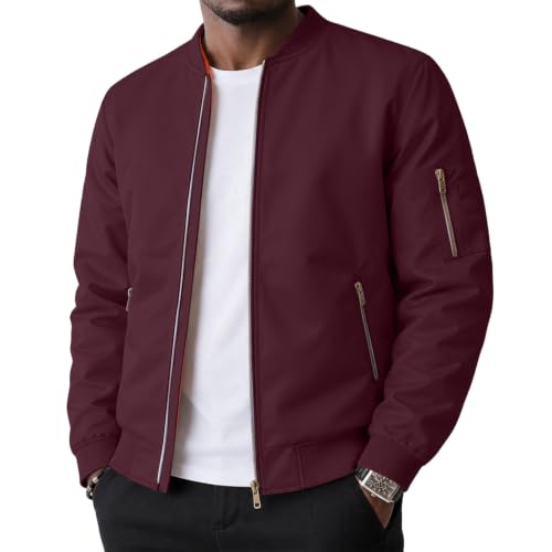 Carydety Mens Winter Jacket Bomber Jacket Windbreaker Jackets Overcoat - image 1