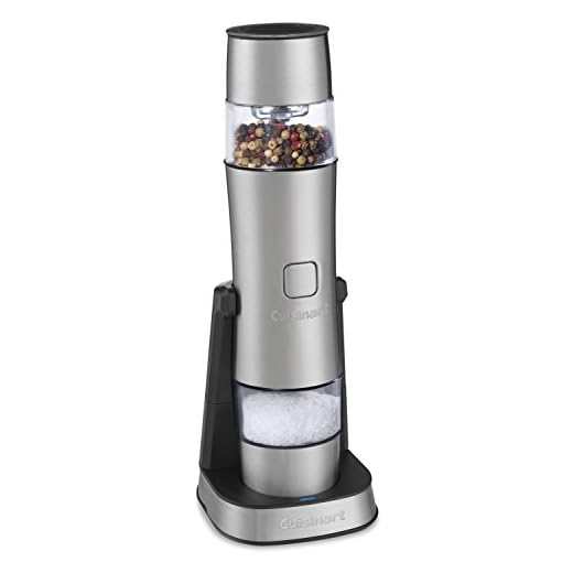 Cuisinart SG-3 Stainless Steel Rechargeable Salt, Pepper and Spice Mill
