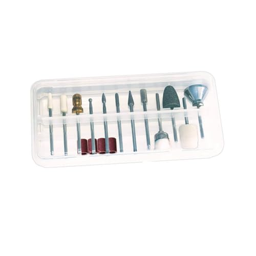 Promed Comfort Schleifkörper-Set, 13 Schleifkörper für die Naturnagelbearbeitung, Bitset, Nagelfräser Aufsätze, Zubehör für Promed Fräser, Schaftdurchmesser 2,332 bis 2,350 mm.