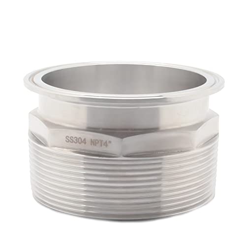 Adaptador de abrazadera tri de 4 pulgadas a rosca virola hexagonal QiiMii para tuberías 6