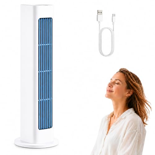 AAFGVC PolarBreeze - Qinux Polar Breeze Original - New & Improved 2026 Version Bladeless Cooling Fan With 60 Degree Oscillation Remote Control for Desk, Wall and Bedroom