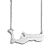 Kette 50Cm + 5Cm, Kaimaninseln Grand Cayman Karte Halskette Damen Silber Charm Karte Schmuck Geschenk #017321