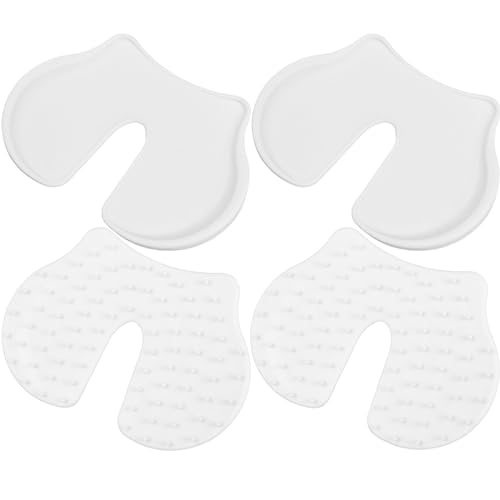 Dexspoeny 4Pcs Shot Helper Pain Blocker Device Reusable Shot Assist Pads Kids Shot Blocker Easy to Clean Shot Helper Pain Blocker Device for Immunization Injection (White)
