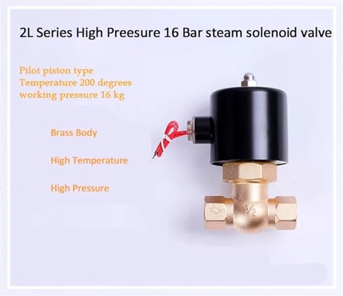 Électrovanne vapeur 220VAC 1/2 pouce normalement fermée pour haute pression - 3
