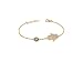 Produktbild Remi Bijou Wunderschönes Armband Armkette Armkettchen - Fatimas Hand Fatma eli Buddha  Gold Farbe Strass  blaues Auge Nazar Boncuk Evil Eye
