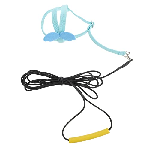 balacoo Bird Harness Leash Parrot Outdoor Flying Harness Training Rope Easy to Carry Blue