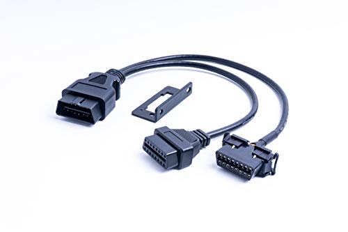 Arteckin Universal 16Pin Male To Female Adapter Obd 2 Splitter Y Cable With Underdash Bracket For Gps Tracking Device #TOP5