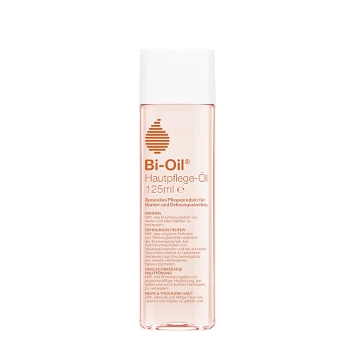 Bi-Oil Hautpflege-Öl | Spezielles Hautpflegeprodukt | Hilft bei Dehnungsstreifen und Narben | Hilft bei trockener Haut und bei ungleichmäßiger Hauttönung | 125 ml