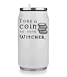 NoMoreFamous Toss A Coin To Your Witcher Mug Taza Termo Vaso Termico Coffee Thermo