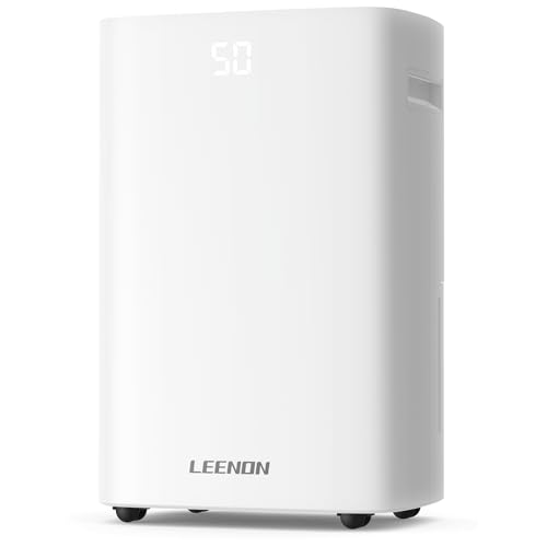 LEENON Deumidificatore 25L/24H, Deumidificatores Casa con Modalità dryer, Timer, Doppio drenaggio,...