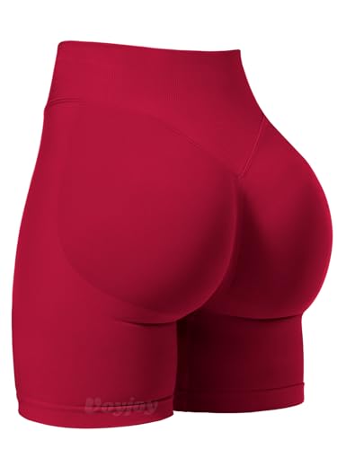 Image of VOYJOY Women Workout Impact Shorts 2.5 inch / 3.6 inch / 4.5 inch / 6 inch Scrunch Butt Booty | Tummy Control, High Waisted, Bike Short, Gentle Compression, for Women