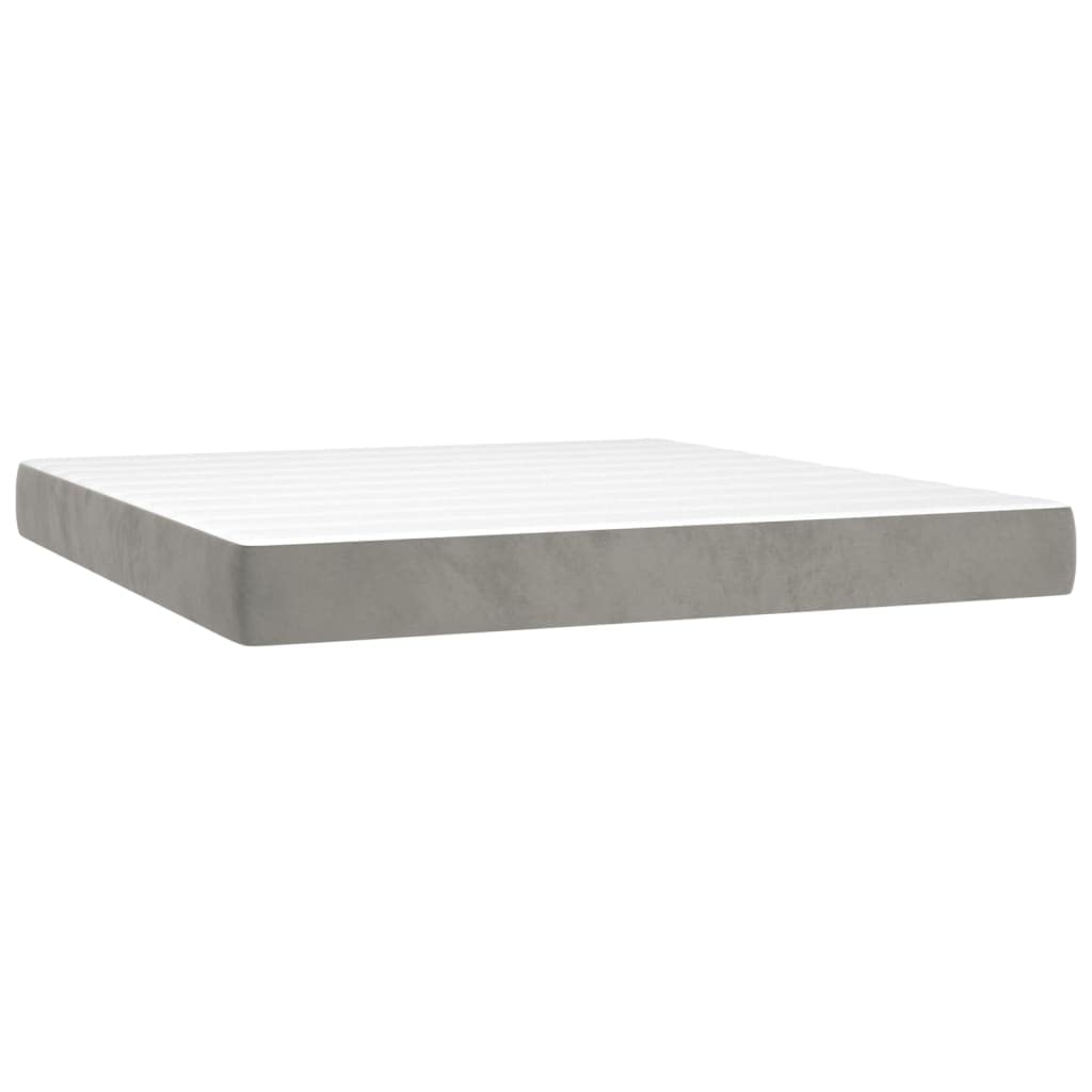 Samt verstellbares Kopfteil 160x200 cm Grau