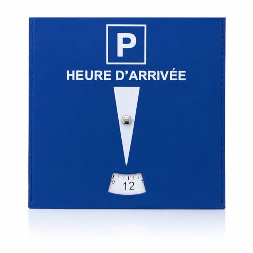 BEFORBIO® Disque de Stationnement Zone Bleue 15x15 cm en Similicuir Premium – Conforme Réglementation Française – Durable, Résistant et Réutilisable...